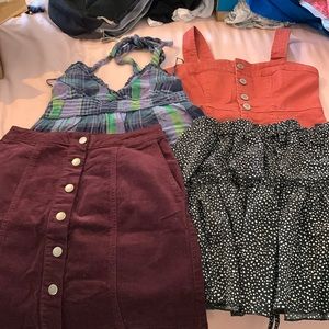 Teen dress/skirt lot.  Copper key, Maurice’s, Aeropostale, SHEIN
